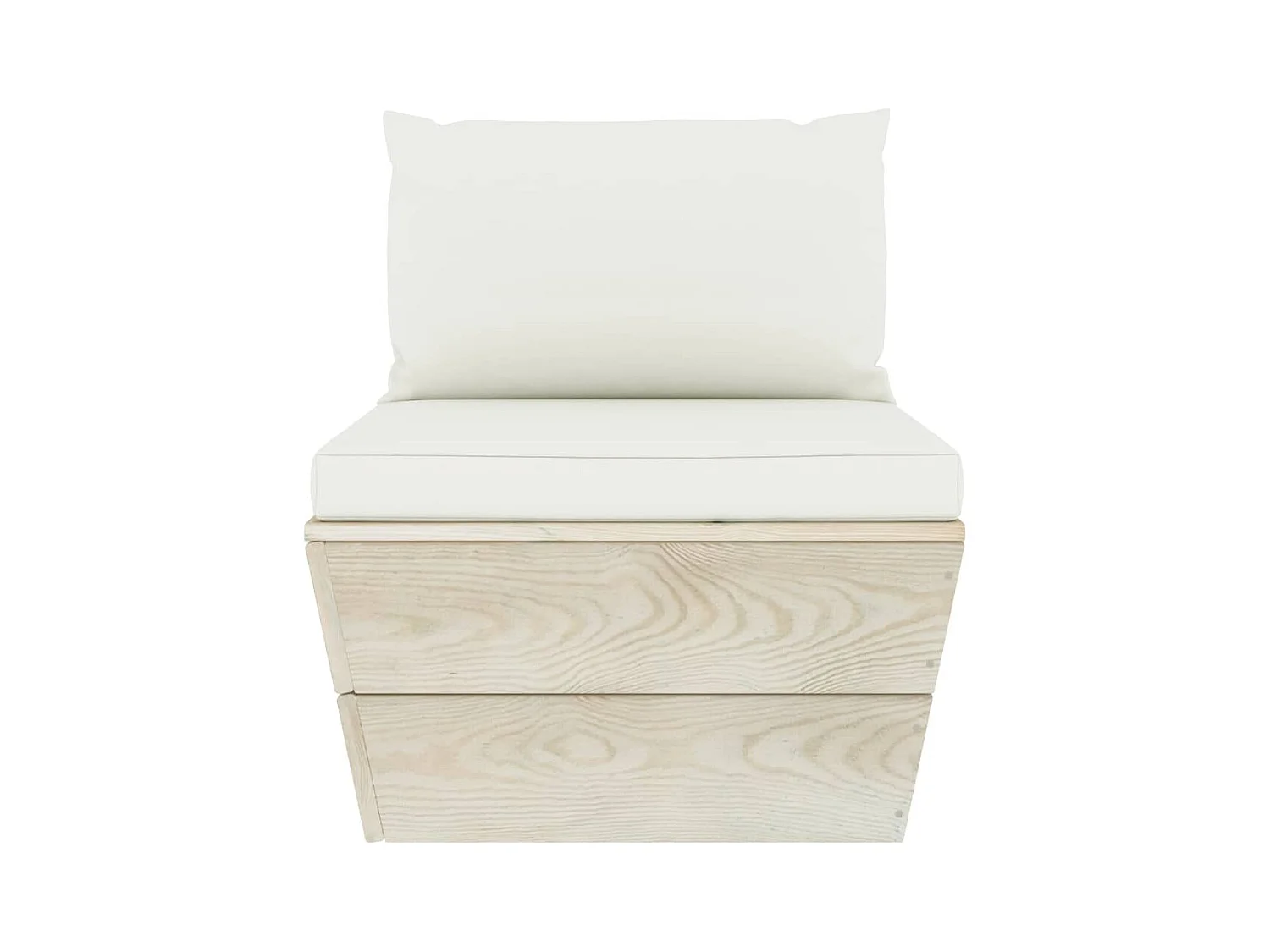 Canapé central palette de jardin avec coussins Épicéa imprégné FR20780