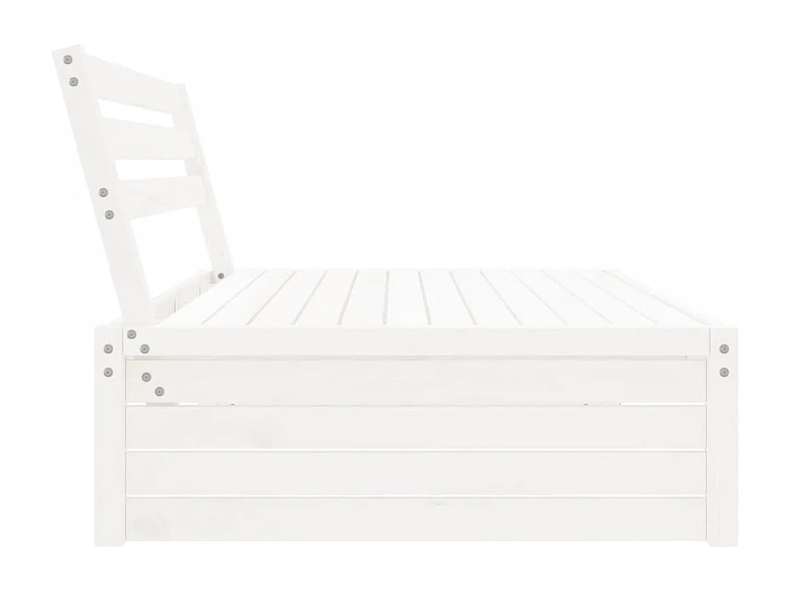 Sofá de centro para jardim 120x80 cm pinho maciço branco PT832112
