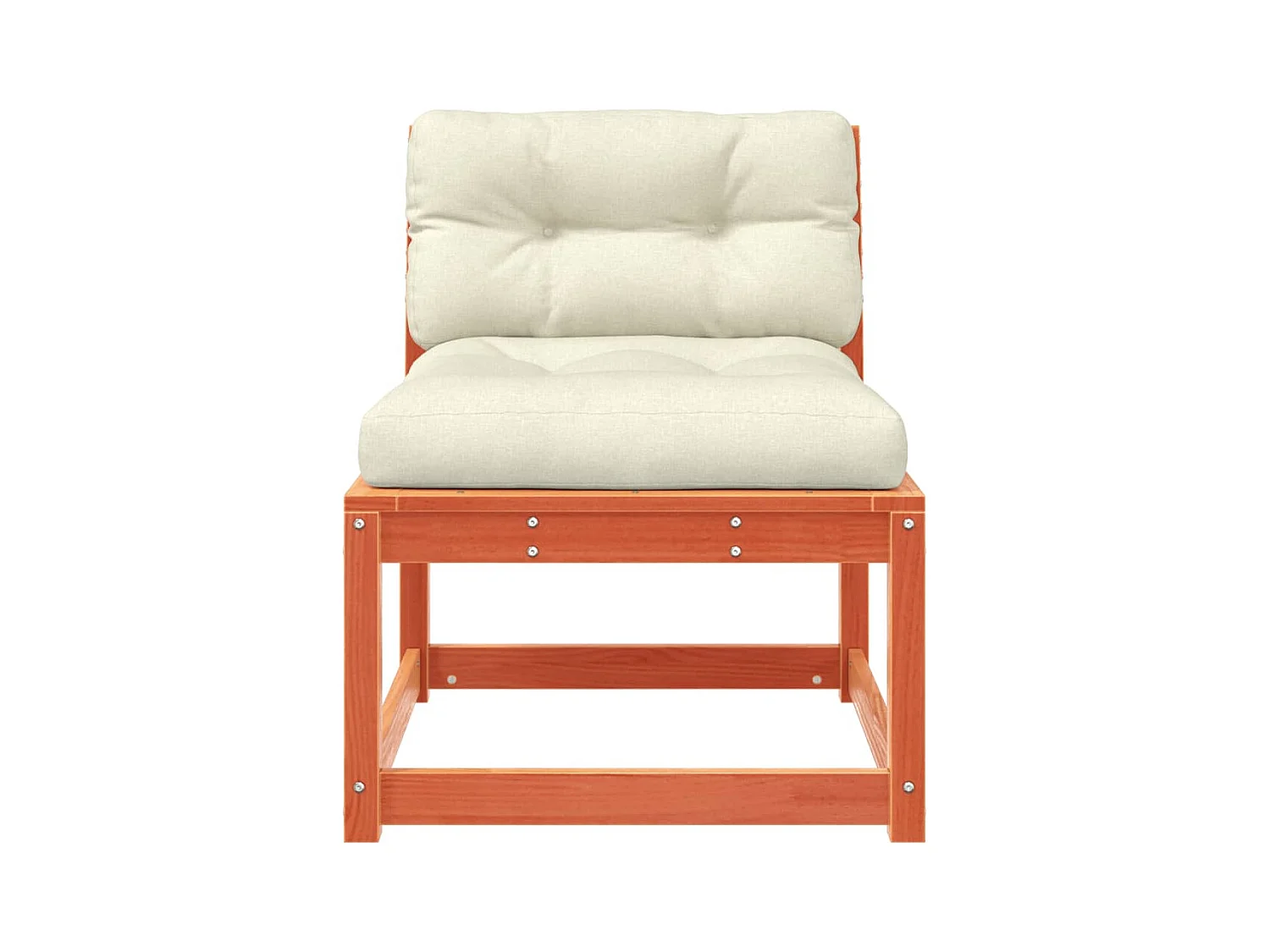 Canapé de jardin avec coussins cire marron bois pin massif FR916153