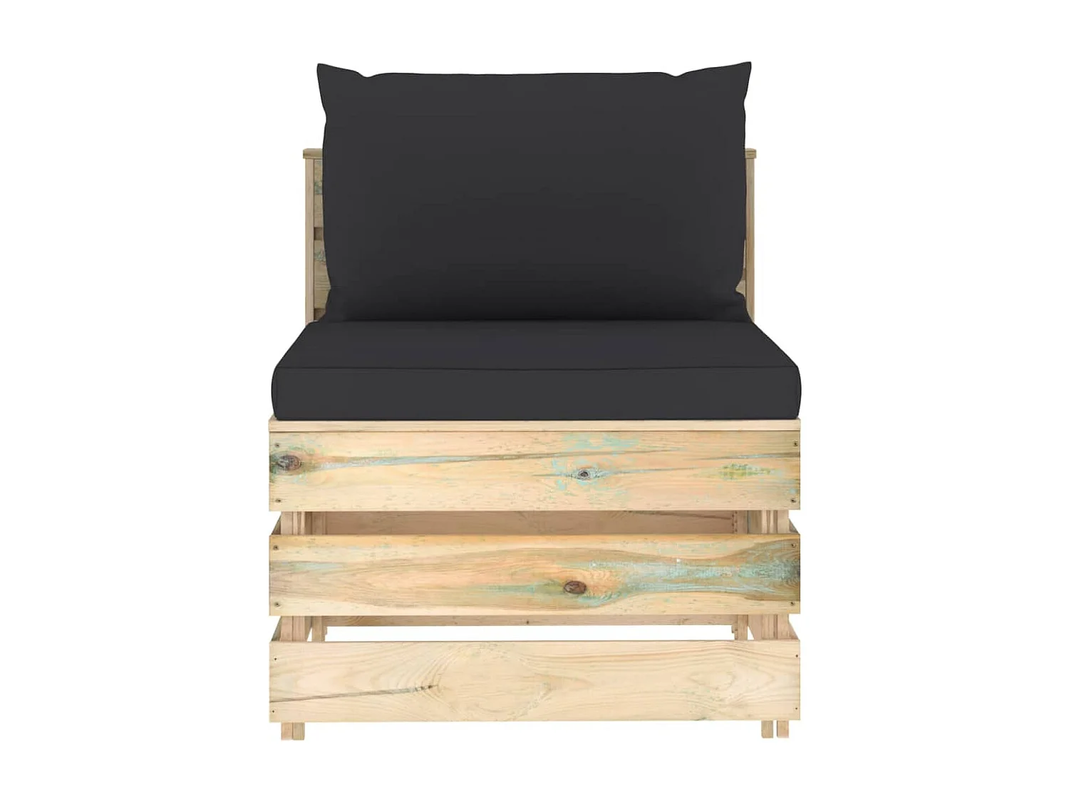 Canapé central sectionnel avec coussins Bois imprégné de vert FR99125