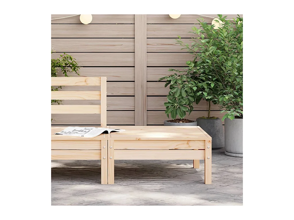 Canapé de jardin - Repose-pied de jardin bois de pin massif FR46585