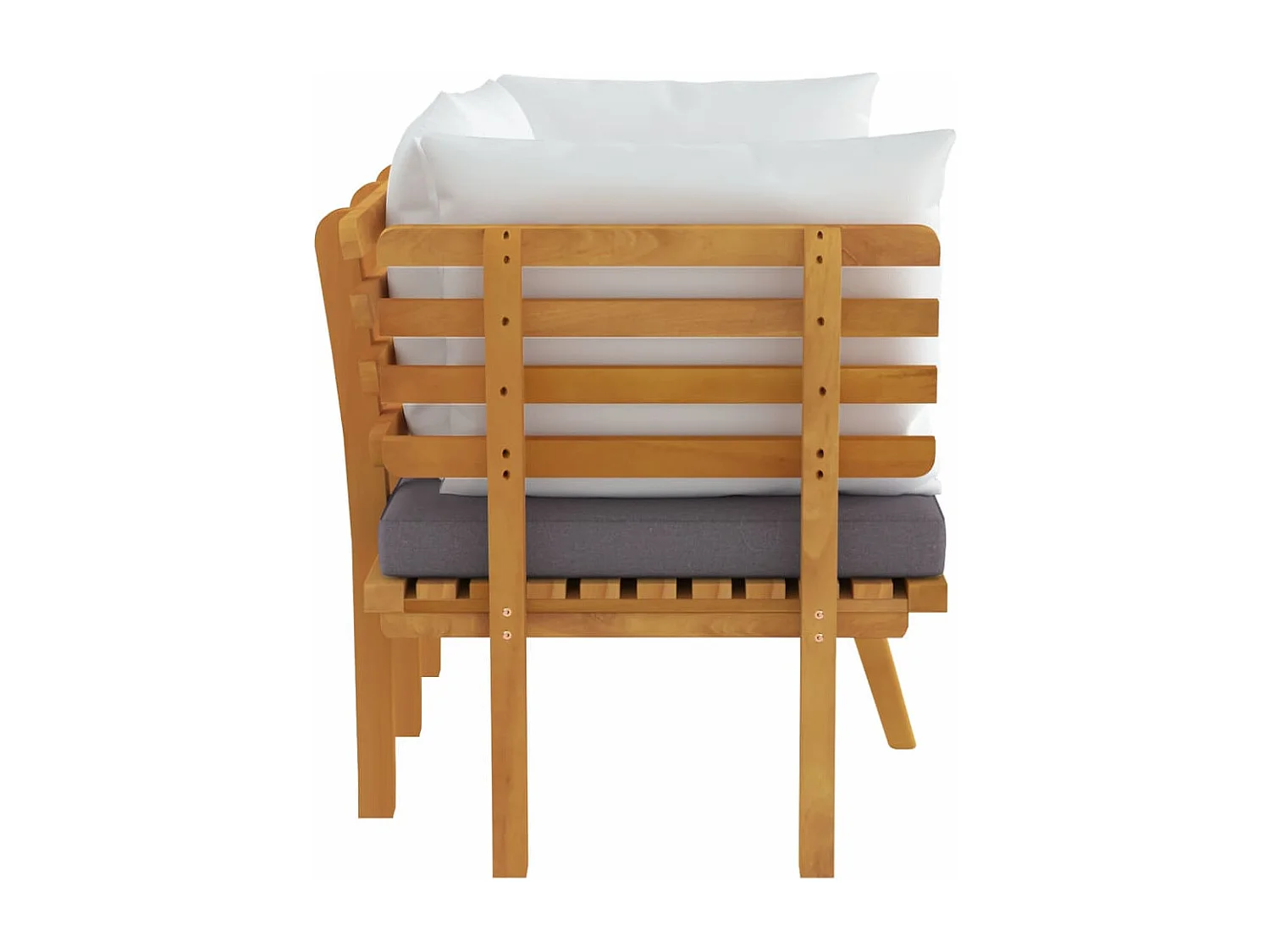 Sofá de jardim 2 lugares c/ almofadões madeira de acácia maciça PT548338