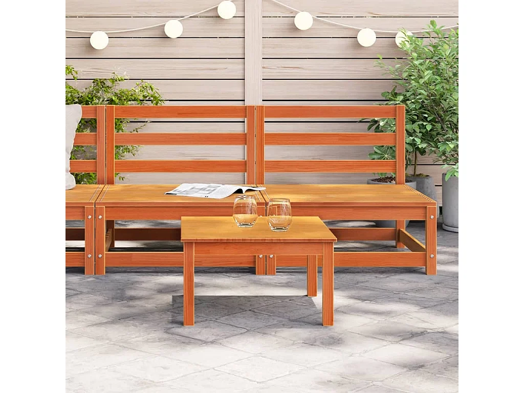 Canapés de jardin sans accoudoirs 2 pcs bois de pin massif FR89316