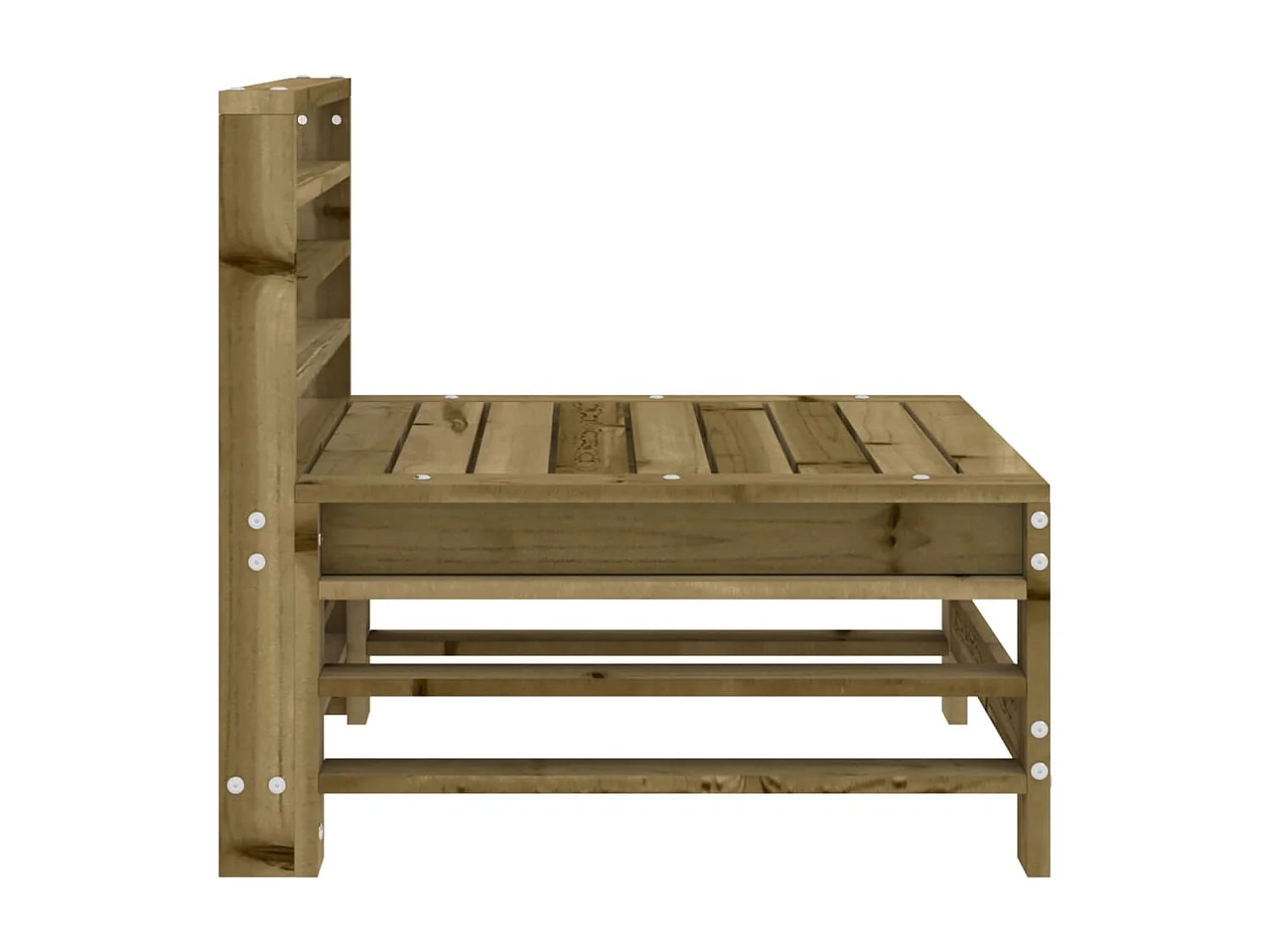 Canapé central de jardin bois de pin imprégné FR11624