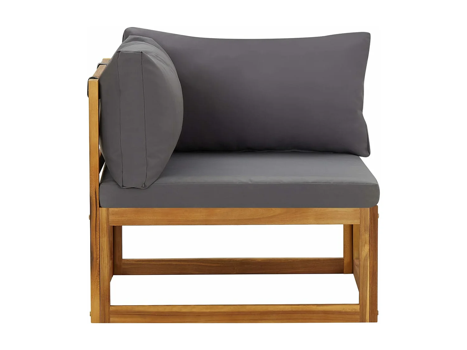 Sofás de canto seccionais c/ almofadões 2 pcs cinzento-escuro PT199986