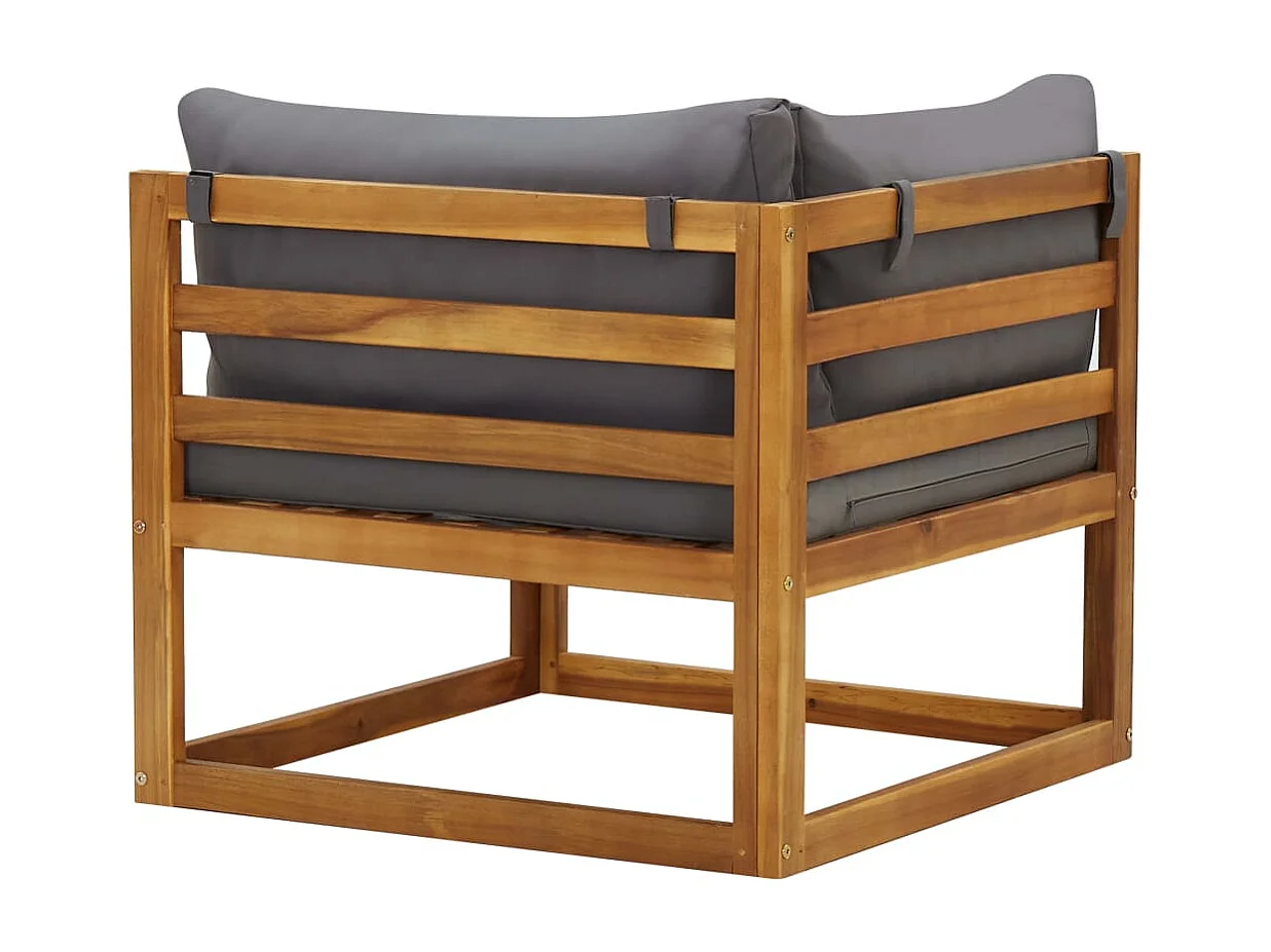 Sofás de canto seccionais c/ almofadões 2 pcs cinzento-escuro PT199986