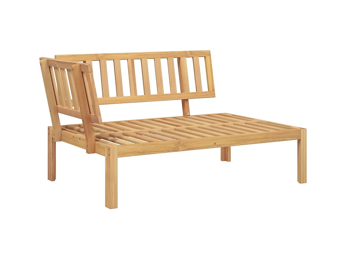 Lot de 2 Canapés d'angle palette de jardin bois massif d'acacia FR678976