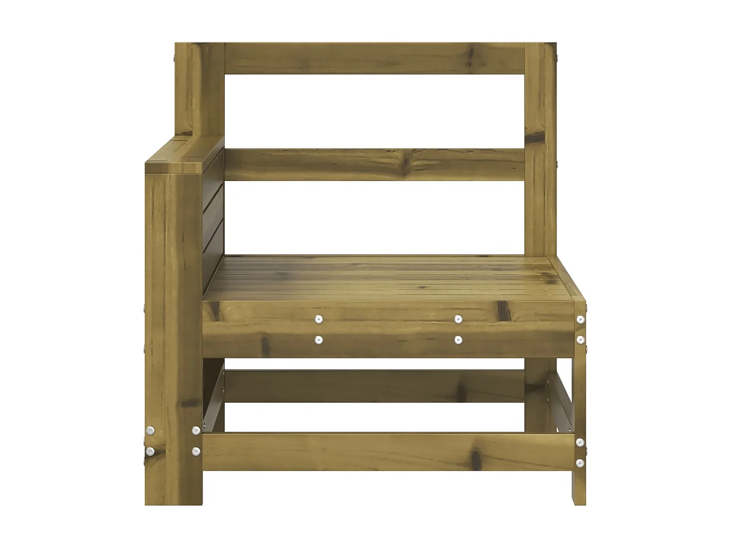 Canapé de jardin accoudoir 69x62x70,5 cm bois de pin imprégné FR205739