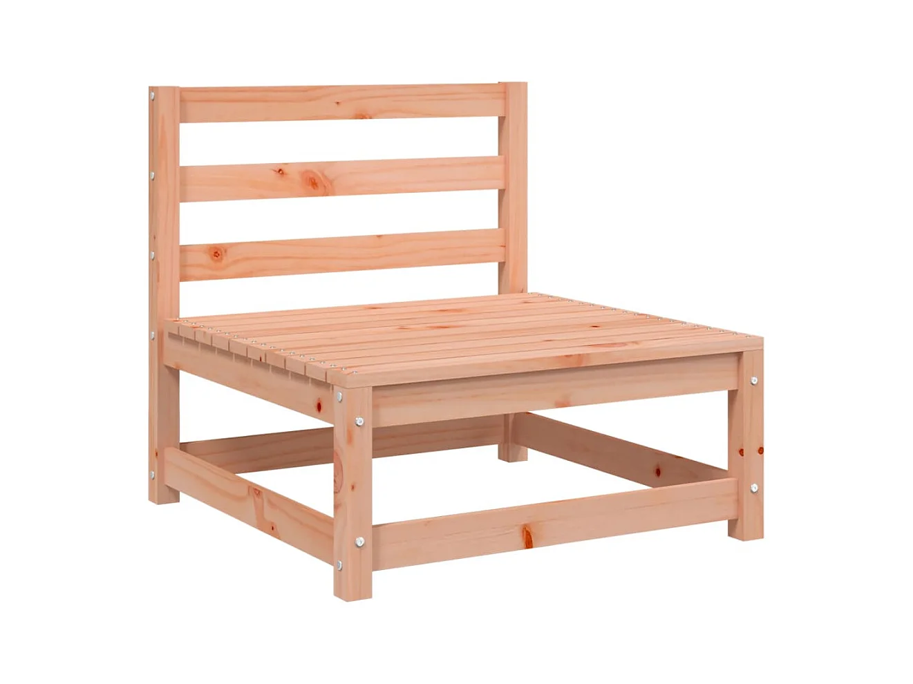 Sofás jardín sin reposabrazos 2 uds madera Douglas 70x70x67 cm ES181653