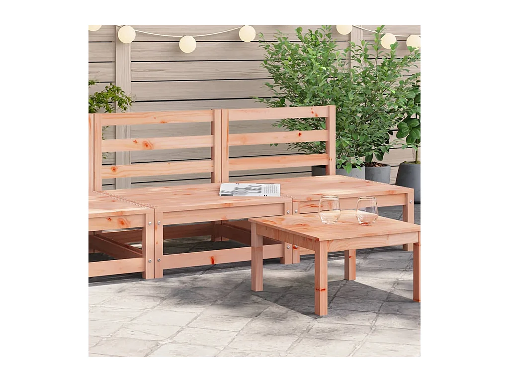 Sofás jardín sin reposabrazos 2 uds madera Douglas 70x70x67 cm ES181653