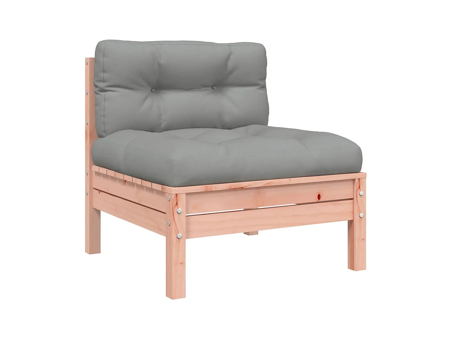 Tuinbanken 2 st zonder armleuningen met kussens douglashout BE113703