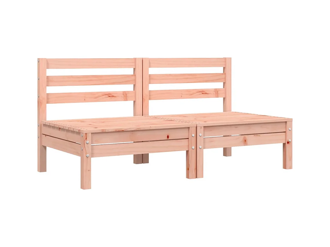 Tuinbanken 2 st zonder armleuningen met kussens douglashout BE113703