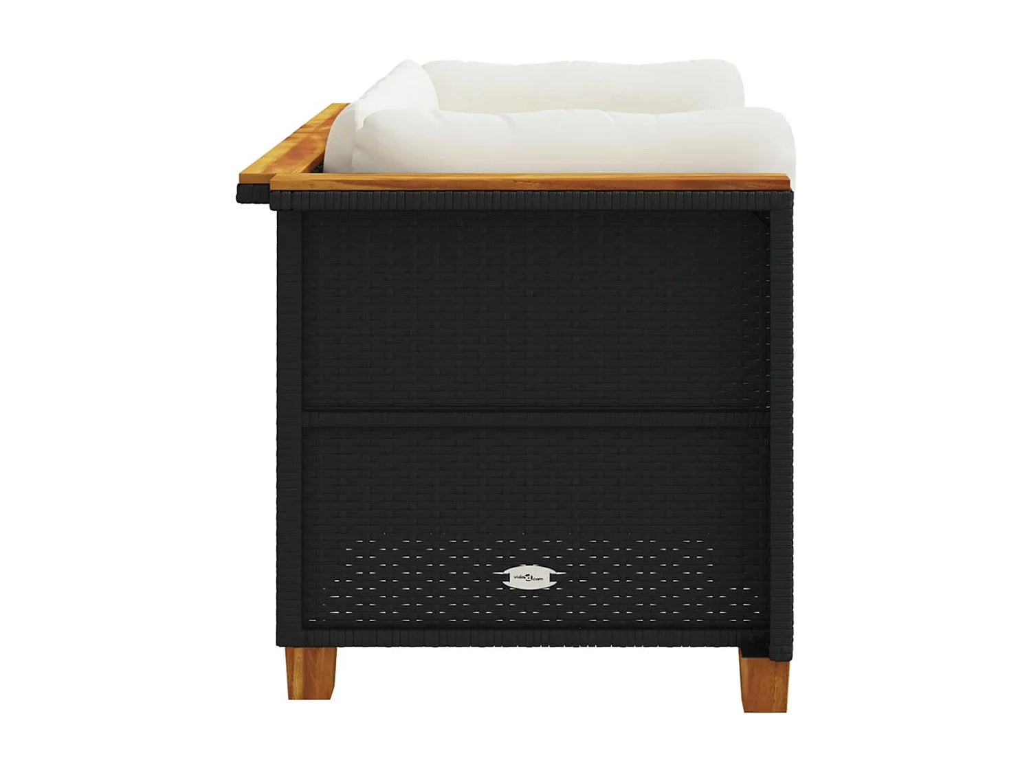 Tuinhoekbanken met kussens 2 st poly rattan zwart BE283927