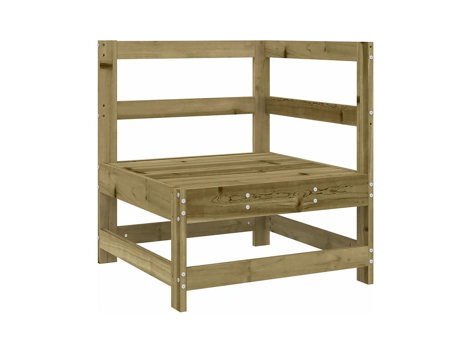 Canapé d'angle de jardin bois de pin imprégné FR731217