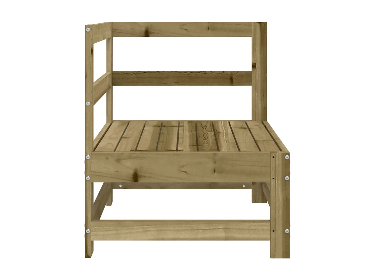 Canapé d'angle de jardin bois de pin imprégné FR731217