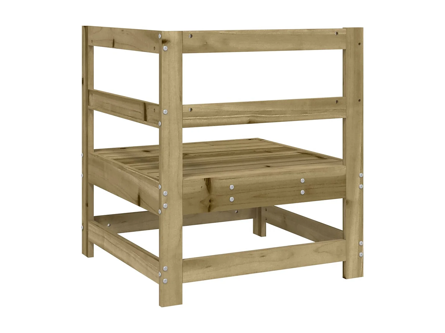 Canapé d'angle de jardin bois de pin imprégné FR731217