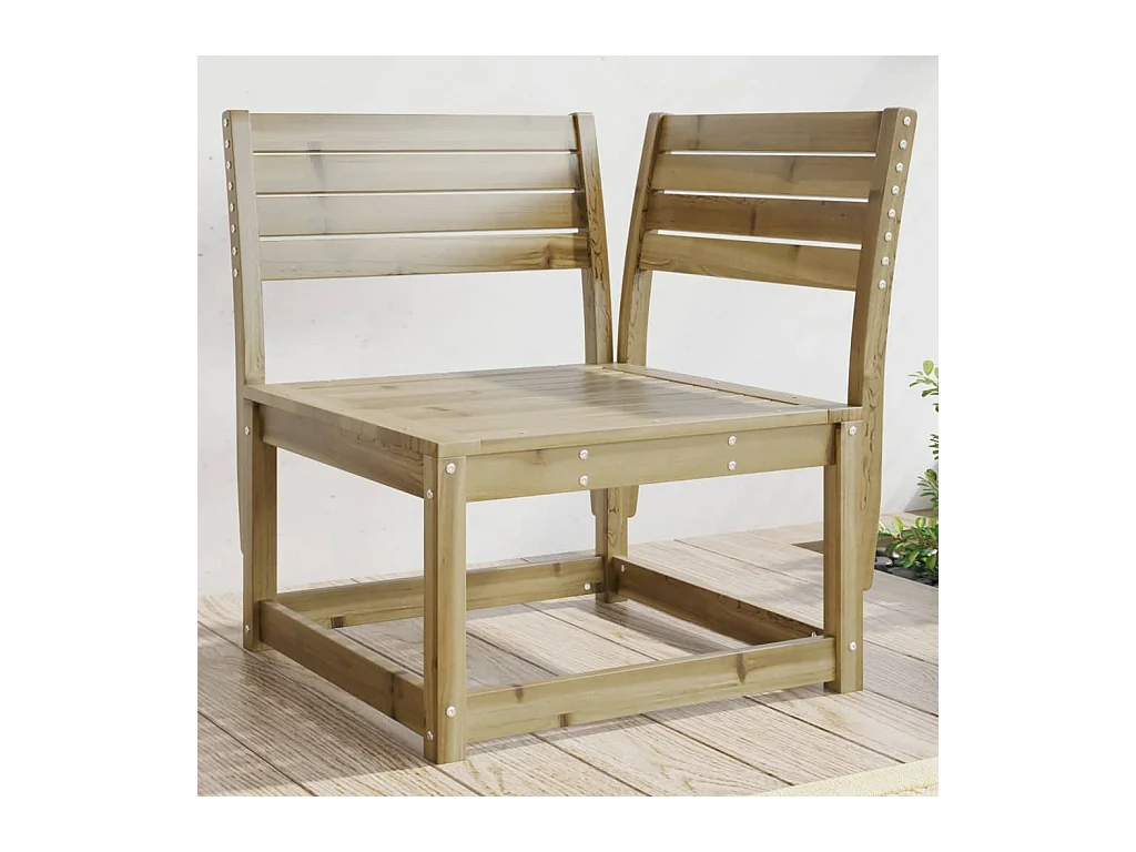Canapé d'angle de jardin a73x73x78 cm bois de pin imprégné FR775987