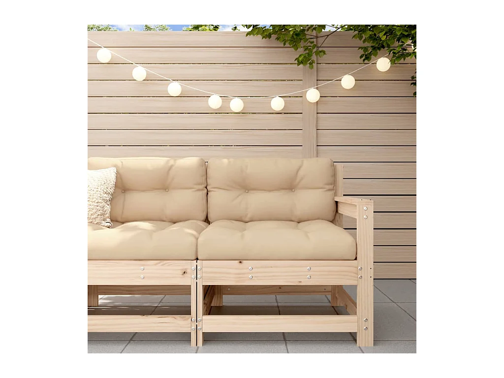 Canapé d'angle de jardin bois de pin massif FR89960
