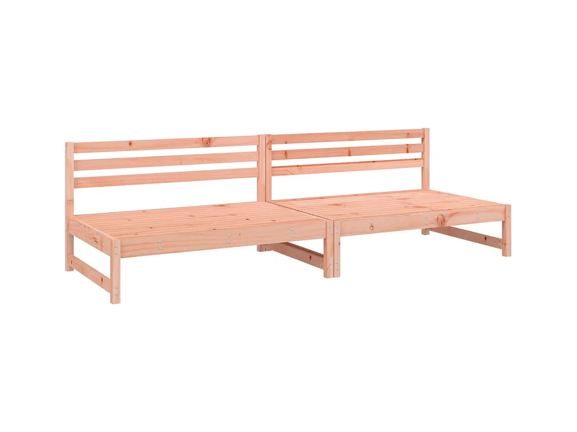 Lot de 2 Canapés centraux de jardin 120x80 cm bois massif douglas FR609916