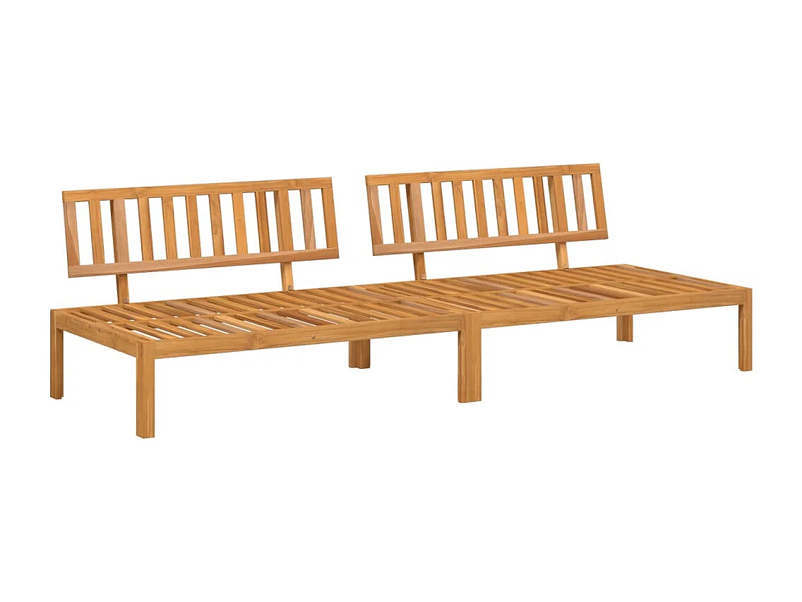 Lot de 2 Canapés centraux palette de jardin bois massif d'acacia FR345627