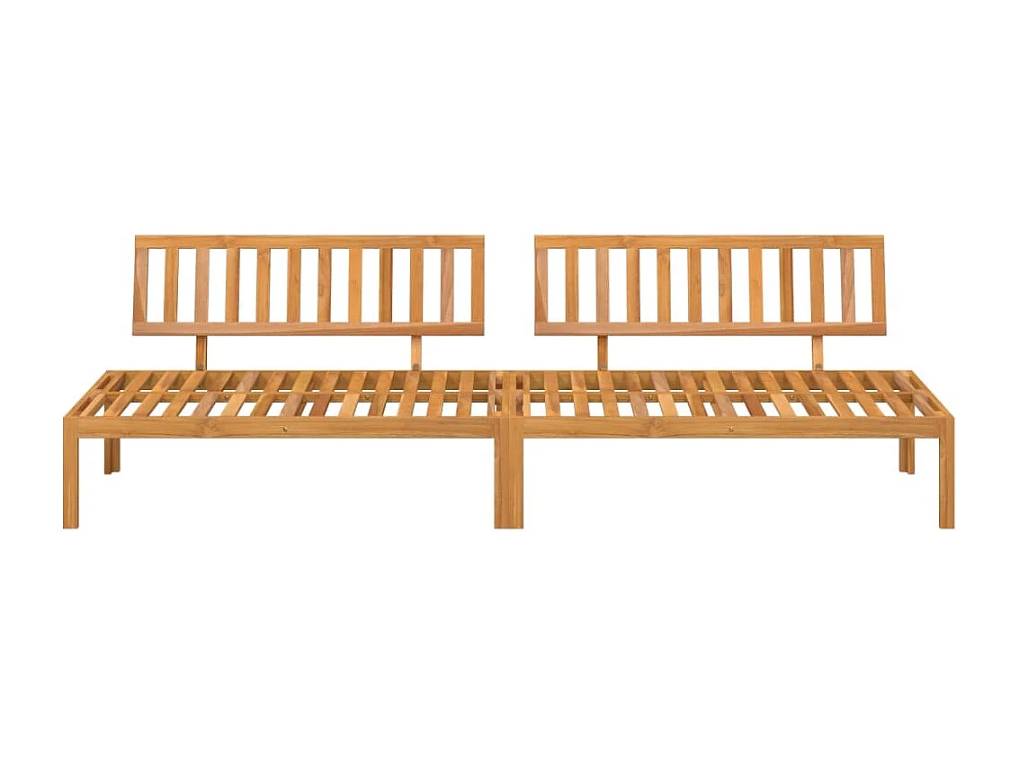 Lot de 2 Canapés centraux palette de jardin bois massif d'acacia FR345627