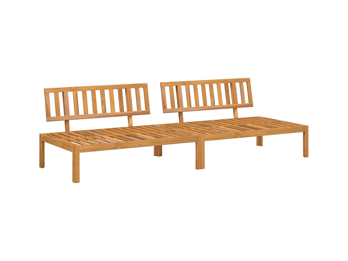 Lot de 2 Canapés centraux palette de jardin bois massif d'acacia FR345627