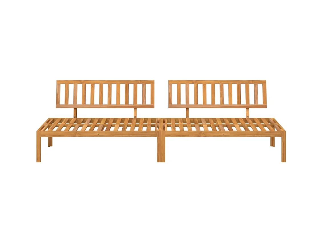 Lot de 2 Canapés centraux palette de jardin bois massif d'acacia FR345627