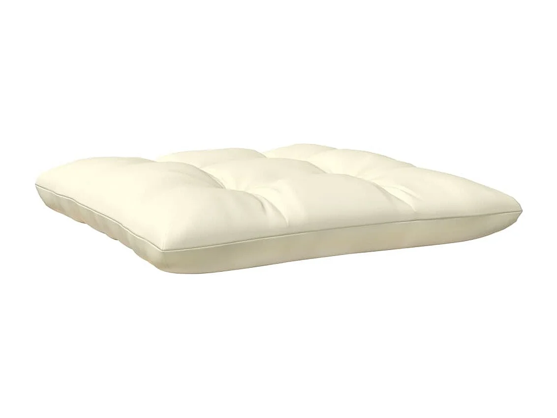 Sofá de jardim 2 lugares com almofadões cor creme pinho maciço PT375050