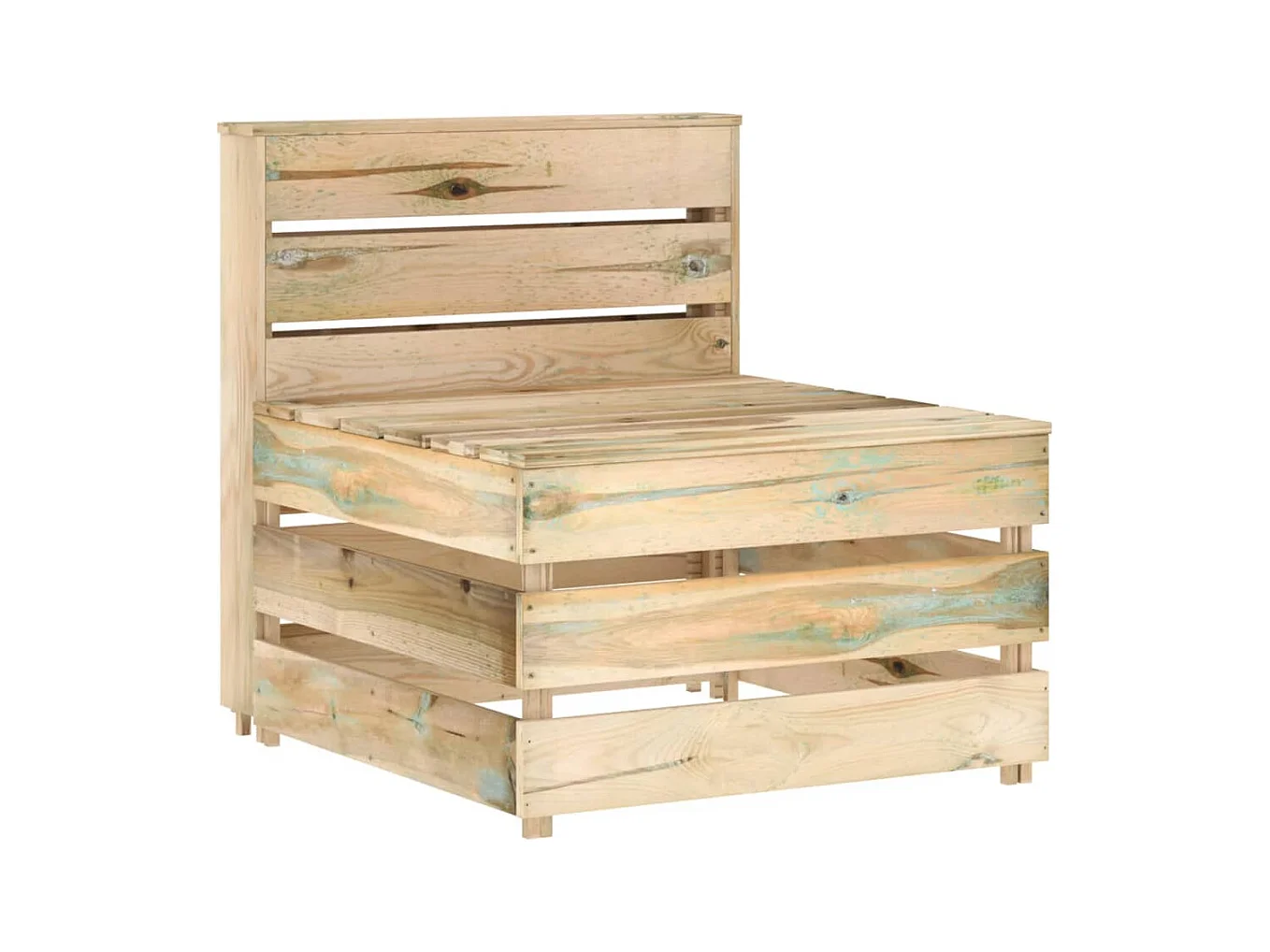 Canapé palette de milieu de jardin bois de pin imprégné FR25226