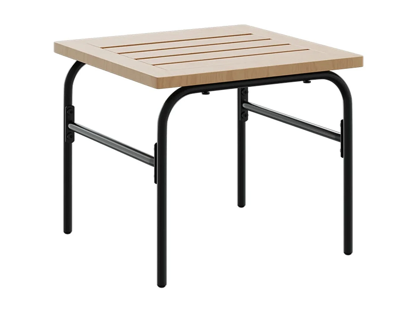 Tables basses gigognes de jardin 2 pcs marron et noir acier FR100340