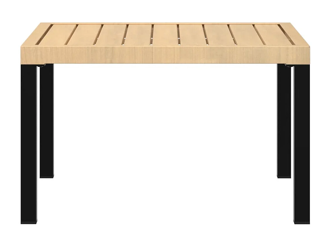 Table basse de jardin noir 65x65x40 cm aluminium FR905526