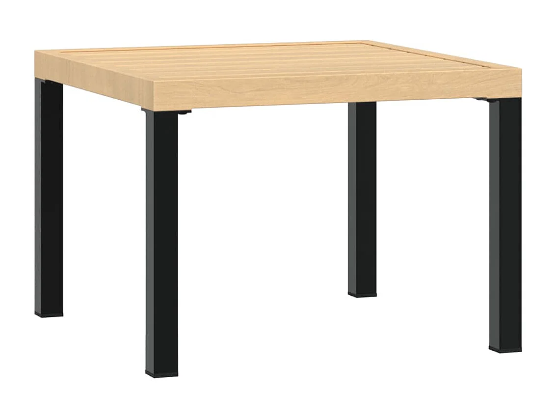 Tuinsalontafel 55x55x39,5 cm gepoedercoat staal zwart BE741377