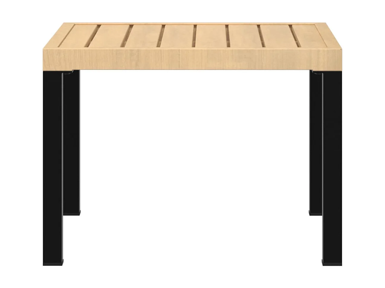 Tuinsalontafel 55x55x39,5 cm gepoedercoat staal zwart BE741377