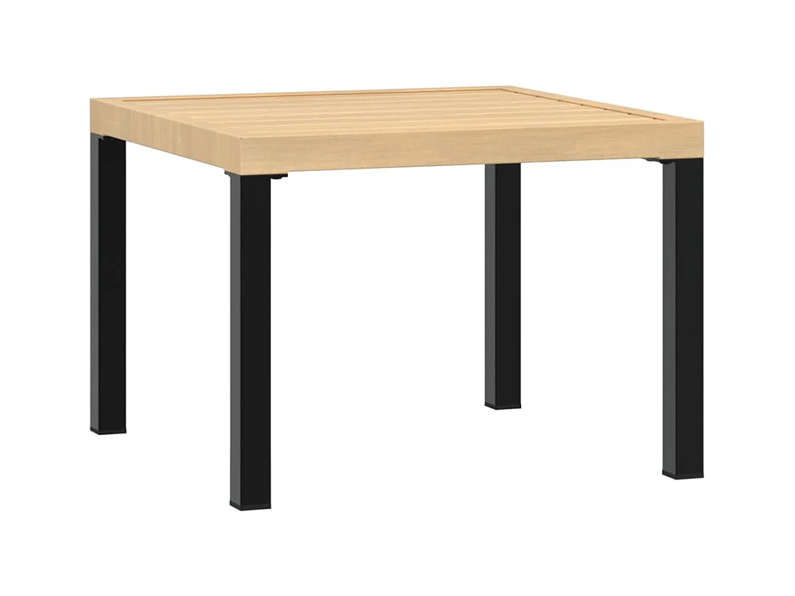 Mesa de jardín acero recubrimiento en polvo negro 55x55x39,5 cm ES535826