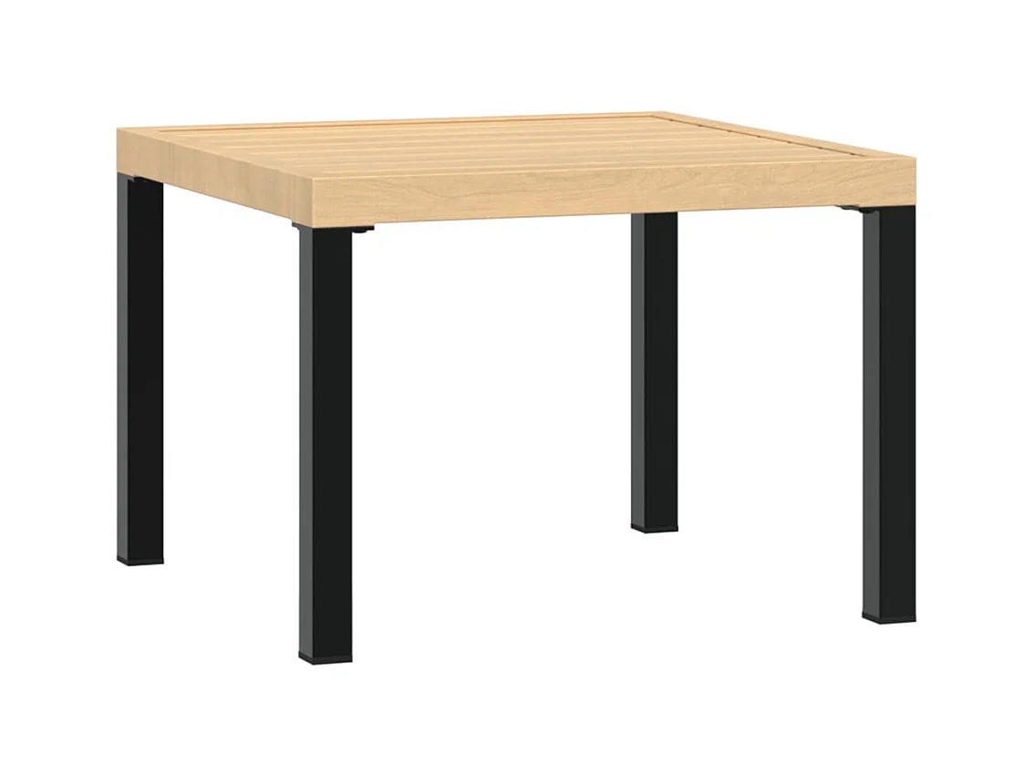 Mesa de jardín acero recubrimiento en polvo negro 55x55x39,5 cm ES535826