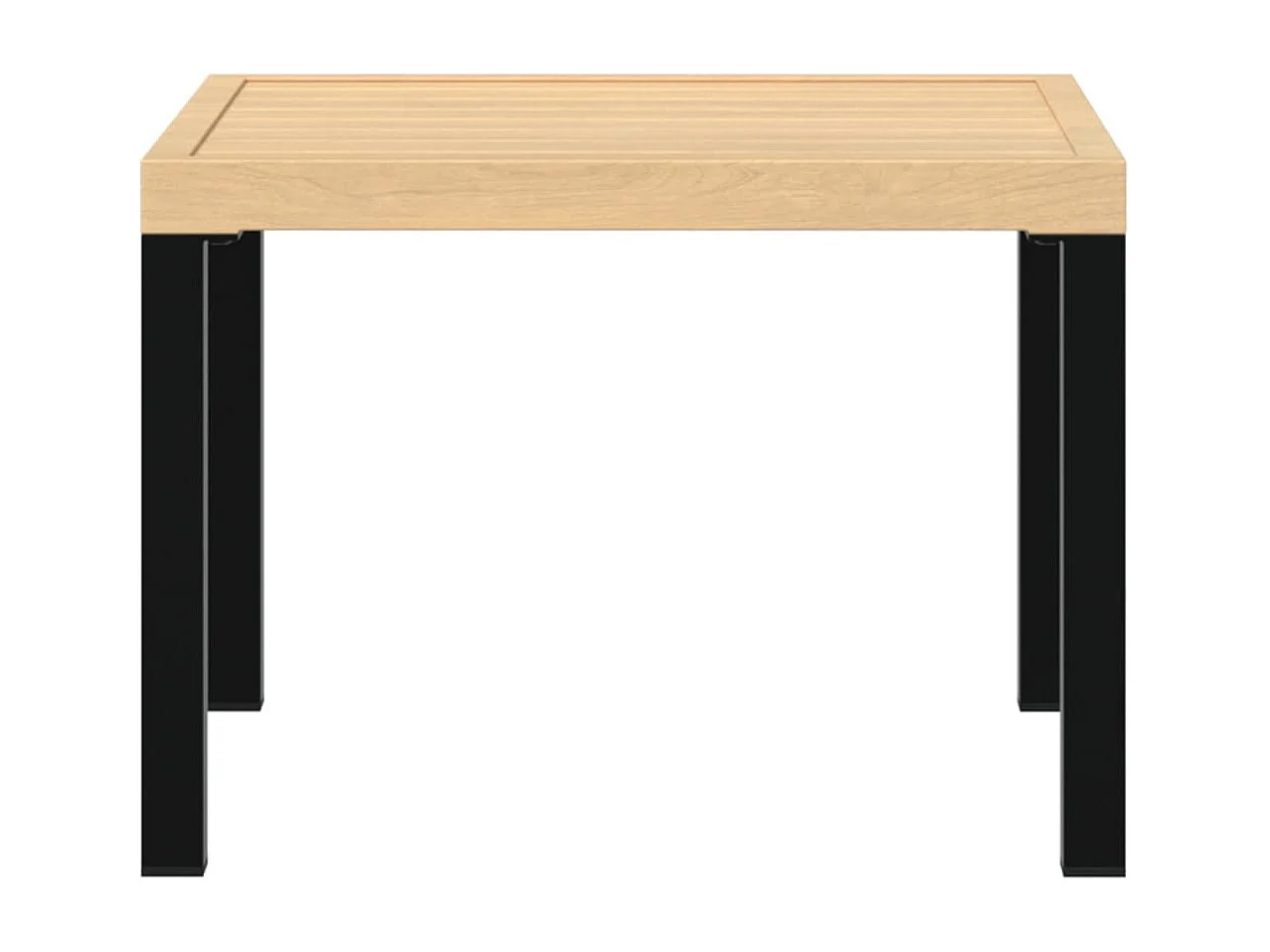 Mesa de jardín acero recubrimiento en polvo negro 55x55x39,5 cm ES535826