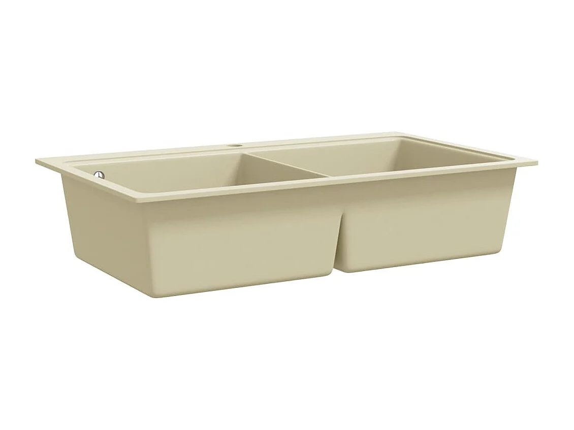 Évier de cuisine Granit Double Évier Beige FR316780