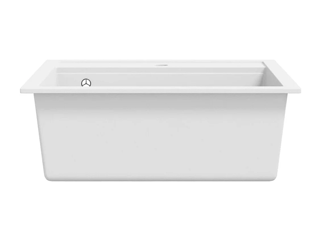 Évier de cuisine Granit Seul Évier Blanc FR416850