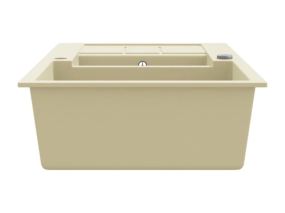 Évier de cuisine Granit Double Évier Beige FR649474