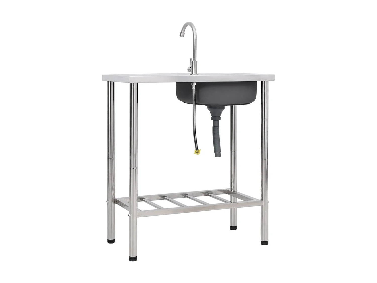Évier de camping Seul Évier avec robinet Acier inoxydable FR301383