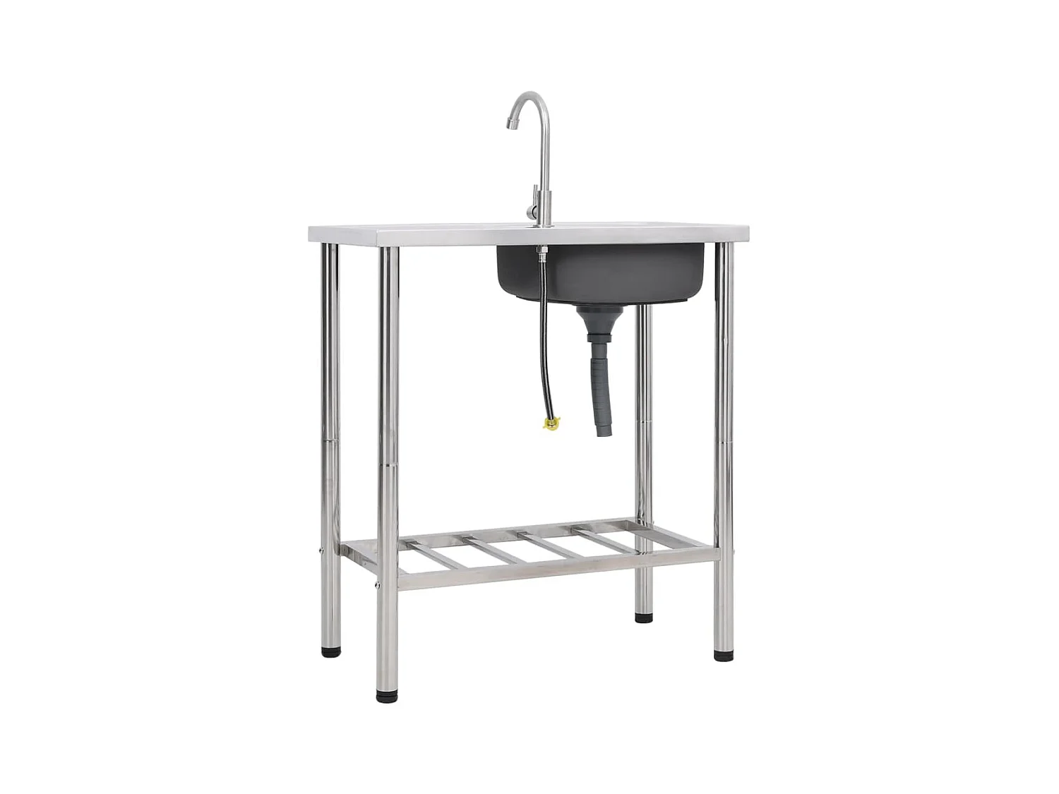 Évier de camping Seul Évier avec robinet Acier inoxydable FR301383