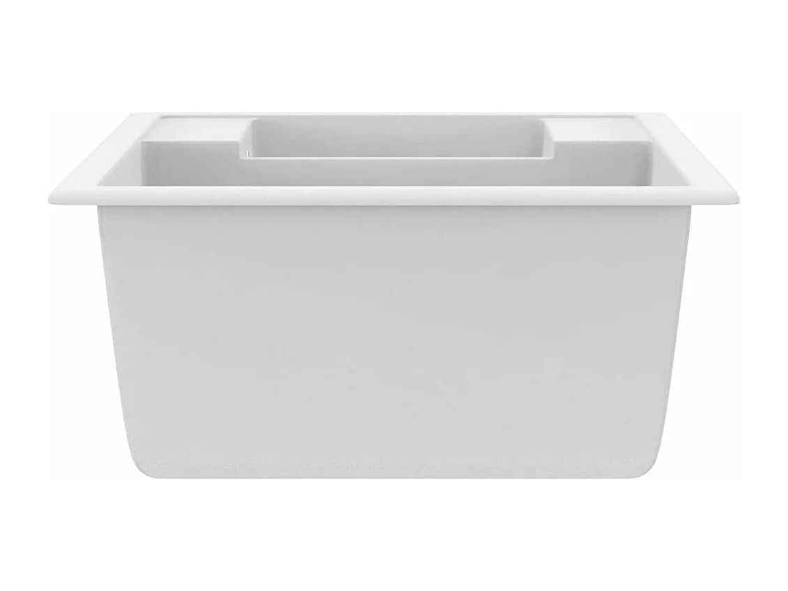 Lava-louça cozinha orifício extravas. cuba dupla granito branco PT640730