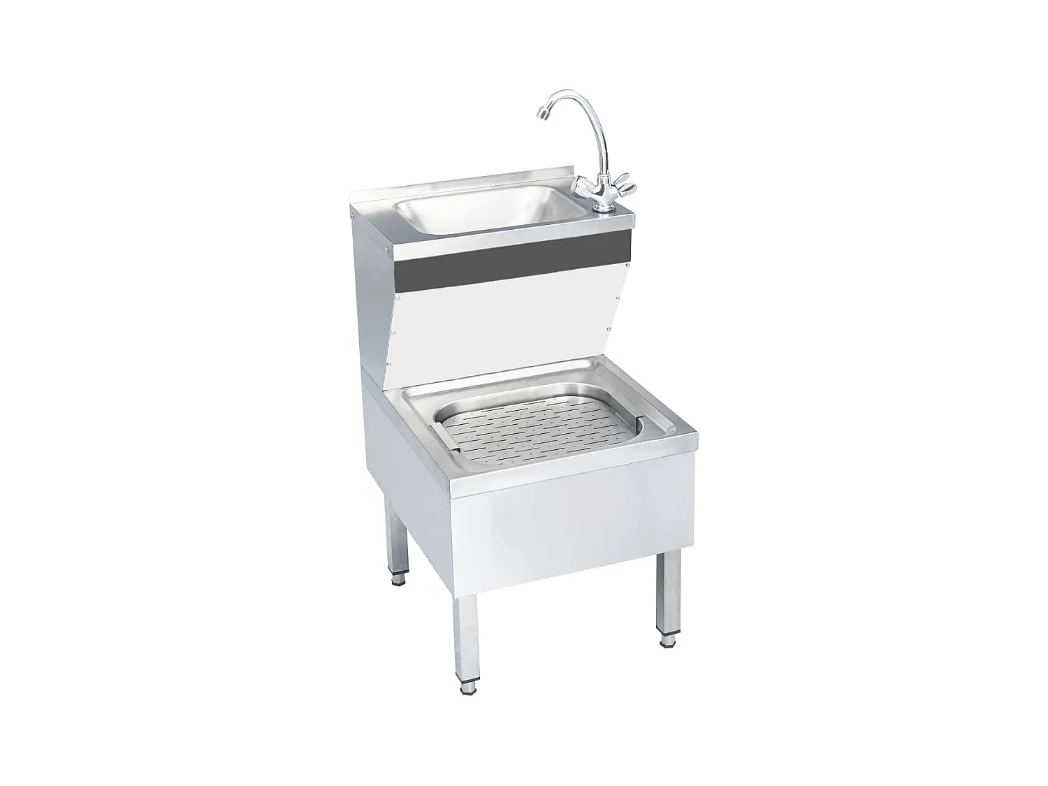 Évier commercial de lavage des mains avec robinet Inox FR627803
