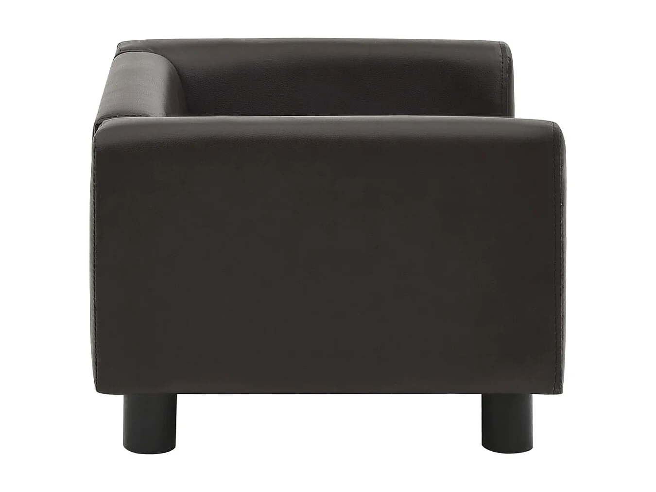 Canapé pour chien Marron 60x43x30 cm Peluche et similicuir FR787070