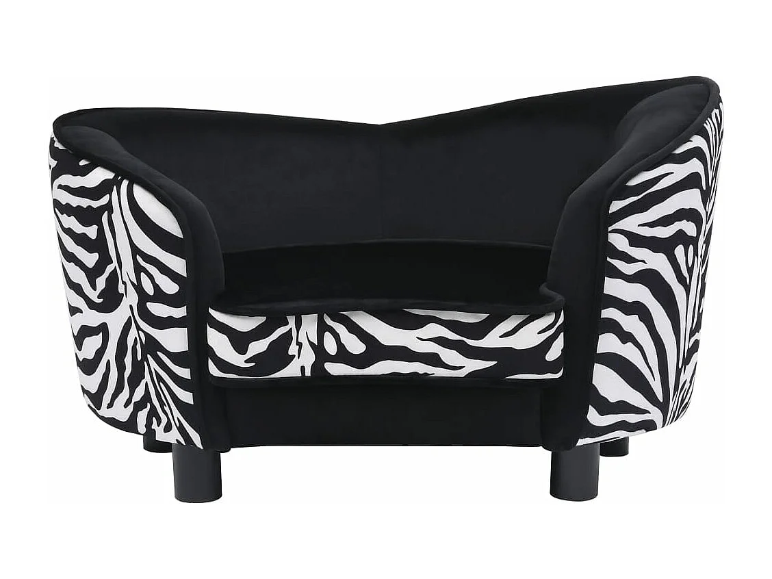 Hondenbank 68x38x38 cm pluche zwart BE729516