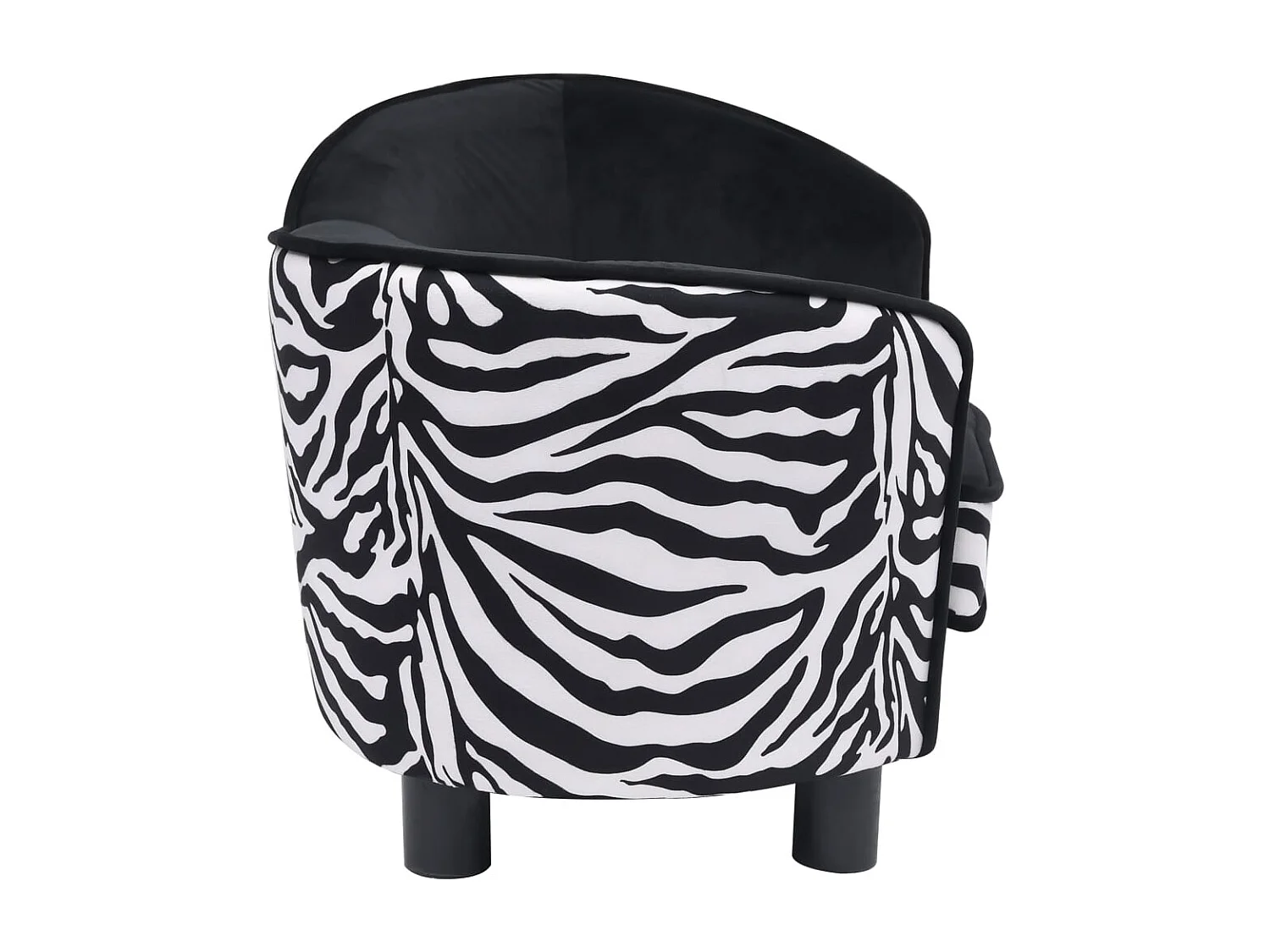 Hondenbank 68x38x38 cm pluche zwart BE729516