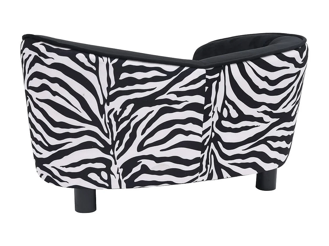 Hondenbank 68x38x38 cm pluche zwart BE729516