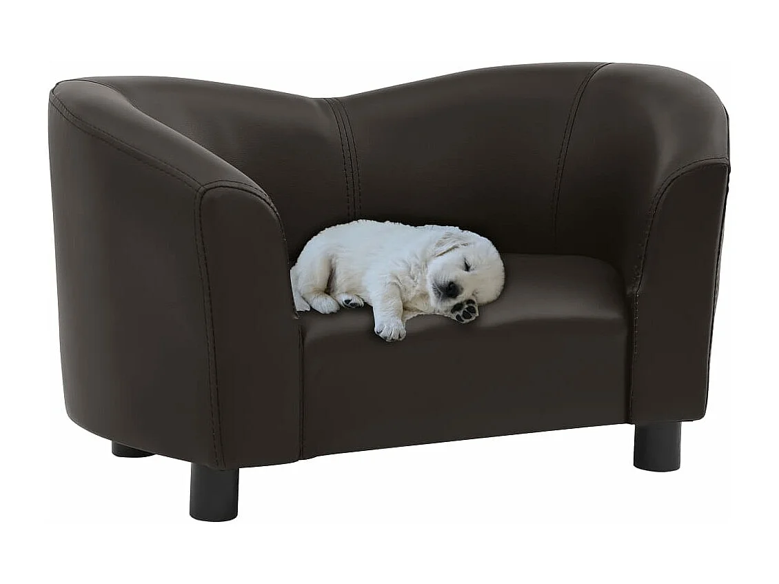 Canapé pour chien Marron 67x41x39 cm Similicuir FR532157