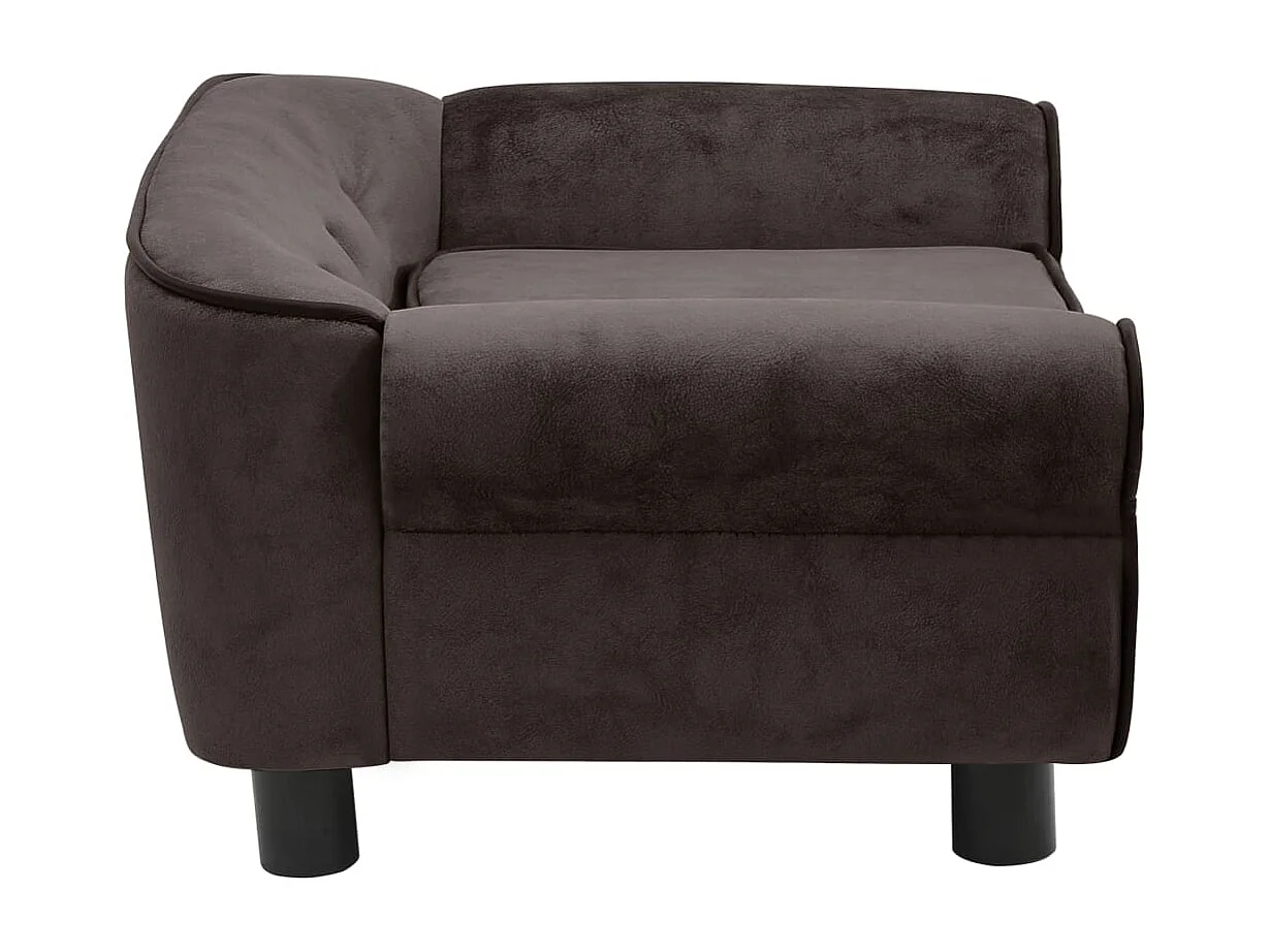 Canapé pour chien Marron 72x45x30 cm Peluche FR732569