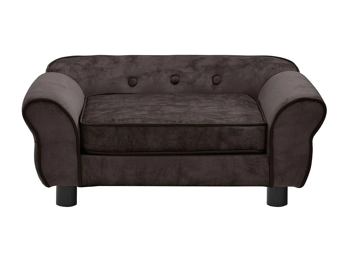 Canapé pour chien Marron 72x45x30 cm Peluche FR732569